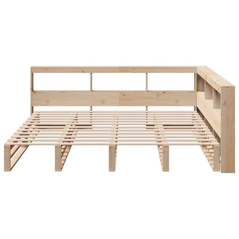 Casa si Gradina - Mobilier - Paturi si accesorii - Paturi - Pat cu biblioteca fara saltea, 180x200 cm, lemn masiv de pin - Infinity.ro