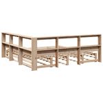 Casa si Gradina - Mobilier - Paturi si accesorii - Paturi - Pat cu biblioteca fara saltea, 180x200 cm, lemn masiv de pin - Infinity.ro