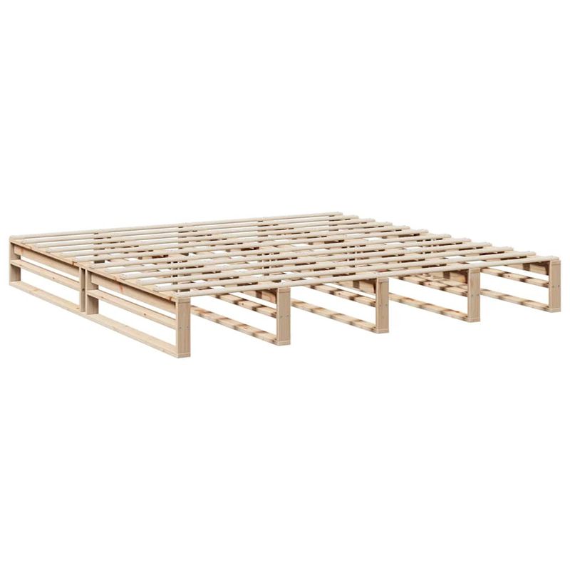 Casa si Gradina - Mobilier - Paturi si accesorii - Paturi - Pat cu biblioteca fara saltea, 180x200 cm, lemn masiv de pin - Infinity.ro