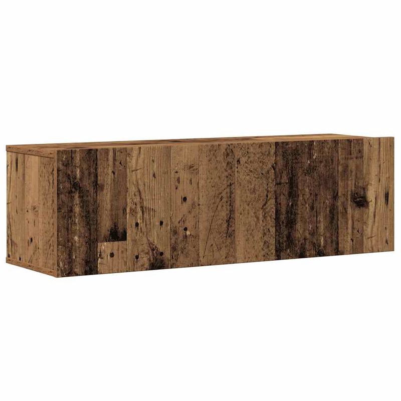 Casa si Gradina - Mobilier - Seturi de mobilier - Seturi living - Set dulap TV 4 piese montat pe perete lemn vechi lemn prelucrat - Infinity.ro