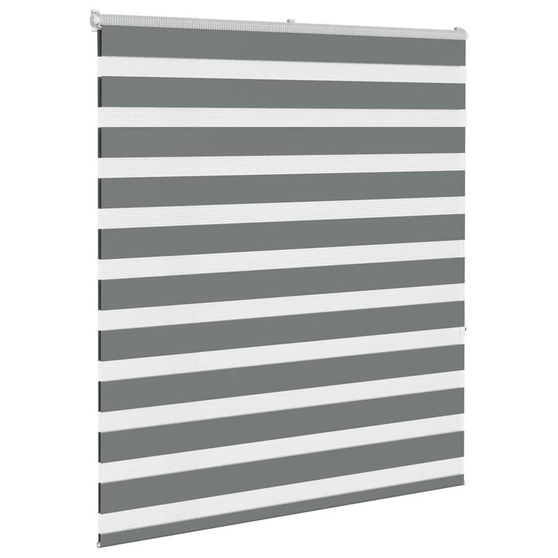Casa si Gradina - Textile si covoare - Rulouri si jaluzele - Jaluzea tip zebra gri inchis latime tesatura 120,9 cm poliester, mărime 125x150 cm - Infinity.ro
