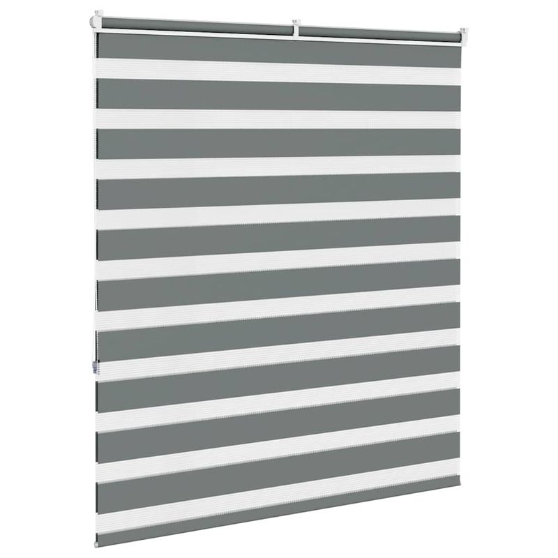 Casa si Gradina - Textile si covoare - Rulouri si jaluzele - Jaluzea tip zebra gri inchis latime tesatura 120,9 cm poliester, mărime 125x150 cm - Infinity.ro