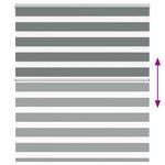Casa si Gradina - Textile si covoare - Rulouri si jaluzele - Jaluzea tip zebra gri inchis latime tesatura 120,9 cm poliester, mărime 125x150 cm - Infinity.ro