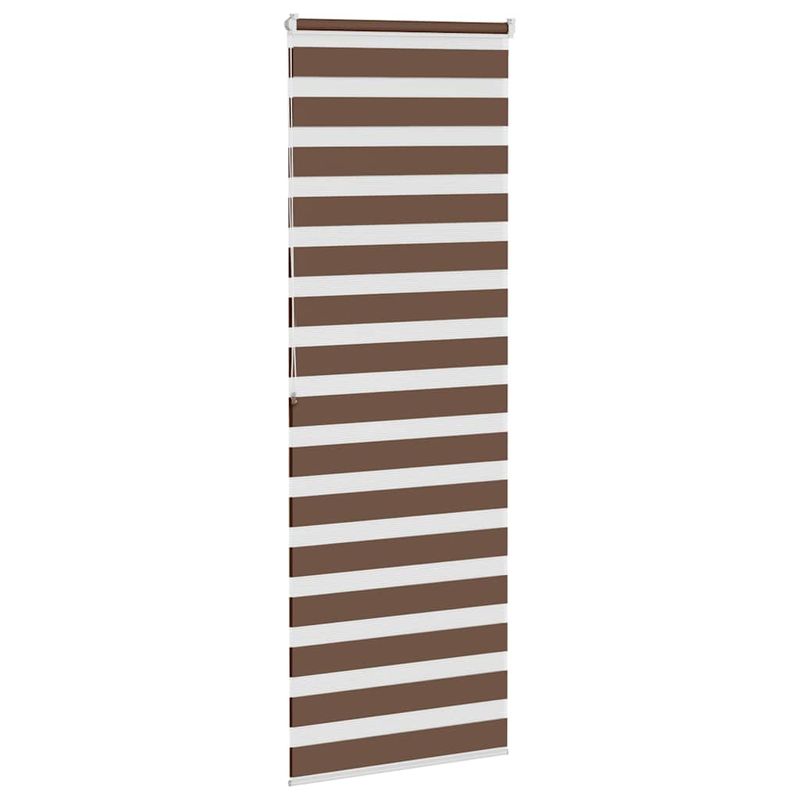 Casa si Gradina - Textile si covoare - Rulouri si jaluzele - Jaluzea tip zebra maro latime tesatura 75,9 cm poliester, mărime 80x200 cm - Infinity.ro