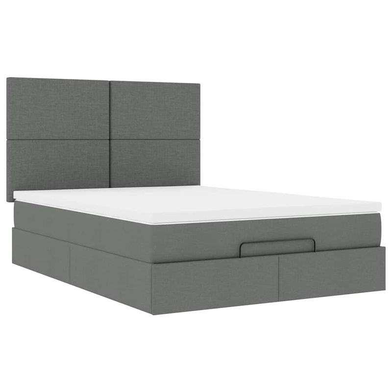 Casa si Gradina - Mobilier - Paturi si accesorii - Paturi - Cadru de pat otoman cu saltele Roz 140x190cm catifea - Infinity.ro