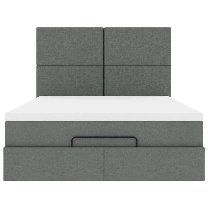 Casa si Gradina - Mobilier - Paturi si accesorii - Paturi - Cadru de pat otoman cu saltele Roz 140x190cm catifea - Infinity.ro