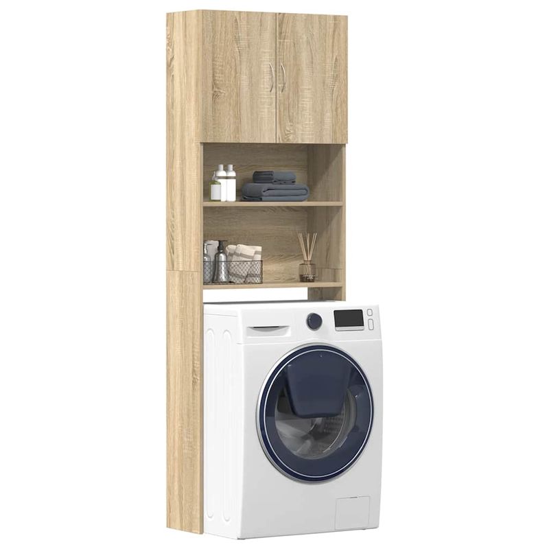 Casa si Gradina - Mobilier - Dulapuri si sifoniere - Dulapuri - Dulap masina de spalat stejar sonoma 64x24x190cm lemn prelucrat - Infinity.ro