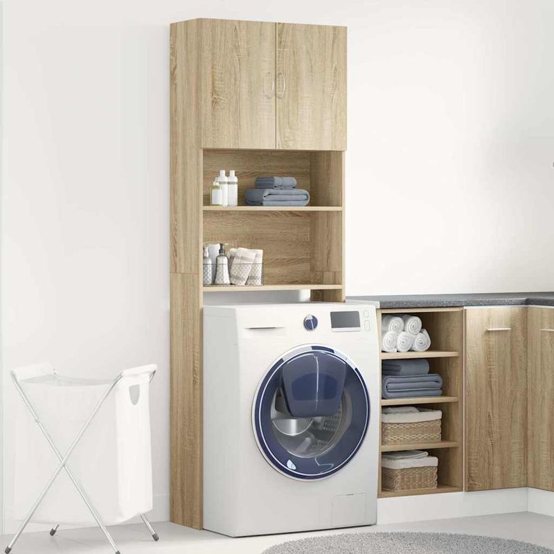 Casa si Gradina - Mobilier - Dulapuri si sifoniere - Dulapuri - Dulap masina de spalat stejar sonoma 64x24x190cm lemn prelucrat - Infinity.ro
