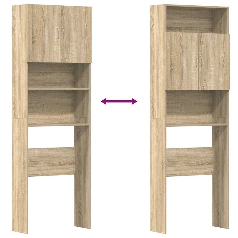Casa si Gradina - Mobilier - Dulapuri si sifoniere - Dulapuri - Dulap masina de spalat stejar sonoma 64x24x190cm lemn prelucrat - Infinity.ro