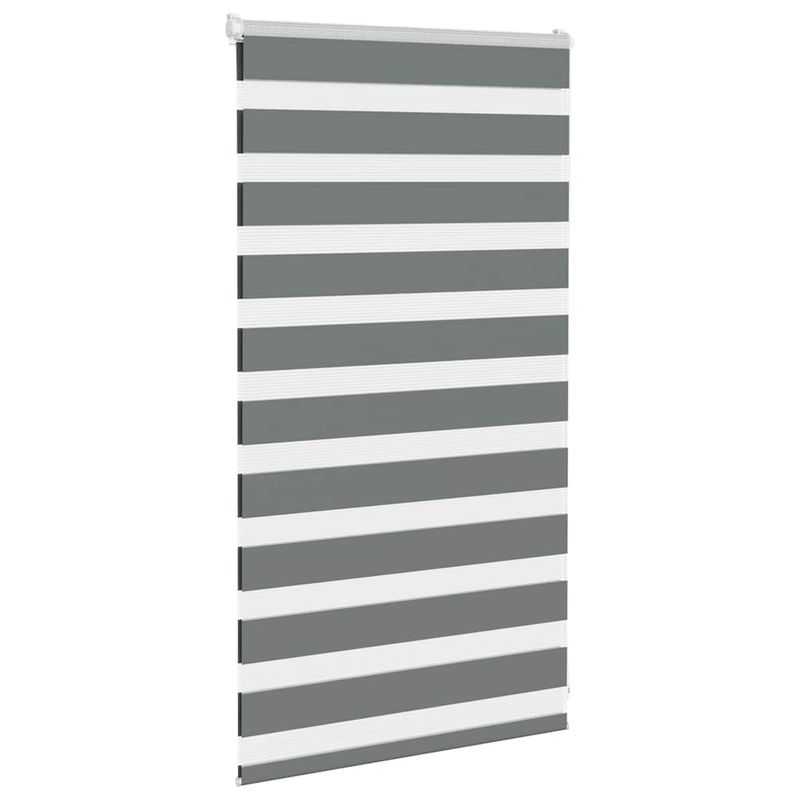 Casa si Gradina - Textile si covoare - Rulouri si jaluzele - Jaluzea tip zebra gri inchis latime tesatura 65,9 cm poliester, mărime 70x100 cm - Infinity.ro