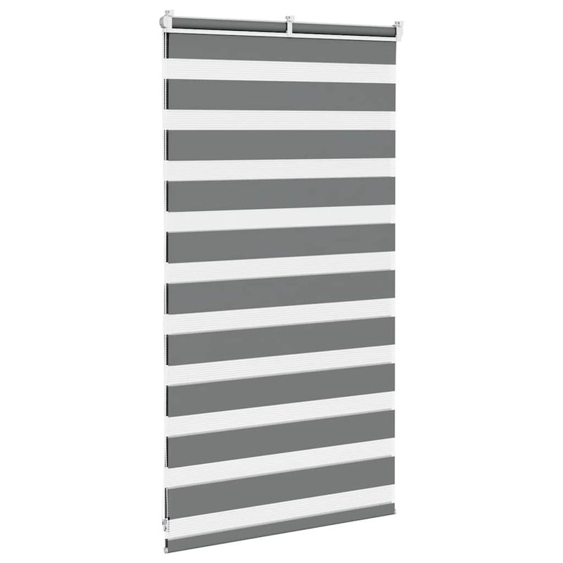 Casa si Gradina - Textile si covoare - Rulouri si jaluzele - Jaluzea tip zebra gri inchis latime tesatura 65,9 cm poliester, mărime 70x100 cm - Infinity.ro