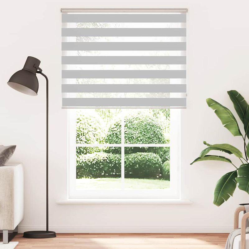 Casa si Gradina - Textile si covoare - Rulouri si jaluzele - Jaluzea tip zebra gri deschis latime tesatura 140,9cm poliester, mărime 145x200 cm - Infinity.ro