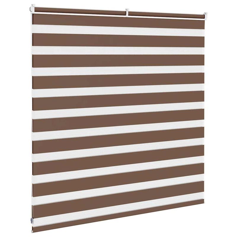 Casa si Gradina - Textile si covoare - Rulouri si jaluzele - Jaluzea tip zebra maro latime tesatura 135,9 cm poliester, mărime 140x100 cm - Infinity.ro