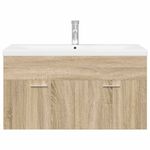 Casa si Gradina - Mobilier - Mobilier baie - Comode baie - Dulap pentru chiuveta de baie, lavoar incorporat, stejar sonoma - Infinity.ro