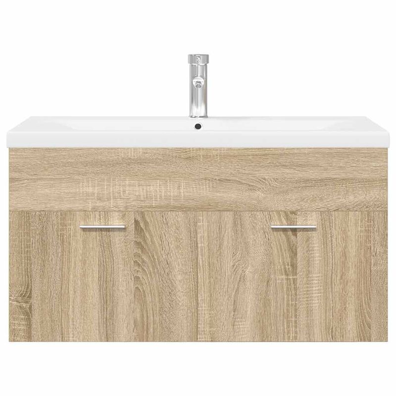 Casa si Gradina - Mobilier - Mobilier baie - Comode baie - Dulap pentru chiuveta de baie, lavoar incorporat, stejar sonoma - Infinity.ro