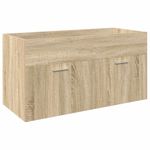 Casa si Gradina - Mobilier - Mobilier baie - Comode baie - Dulap pentru chiuveta de baie, lavoar incorporat, stejar sonoma - Infinity.ro