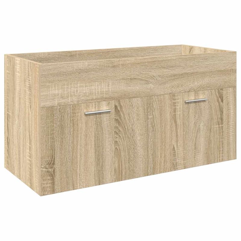 Casa si Gradina - Mobilier - Mobilier baie - Comode baie - Dulap pentru chiuveta de baie, lavoar incorporat, stejar sonoma - Infinity.ro