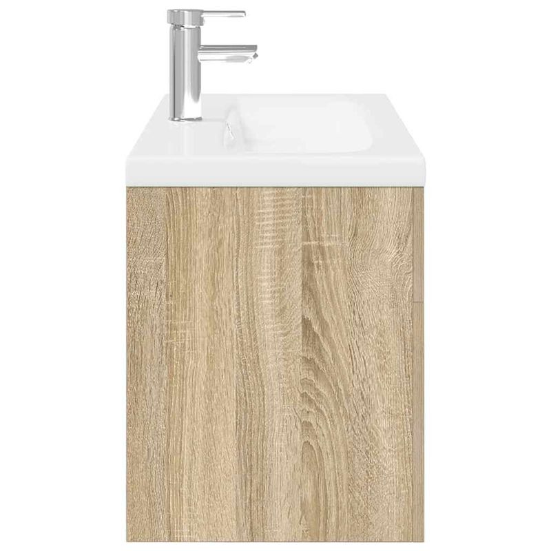 Casa si Gradina - Mobilier - Mobilier baie - Comode baie - Dulap pentru chiuveta de baie, lavoar incorporat, stejar sonoma - Infinity.ro