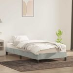 Casa si Gradina - Mobilier - Paturi si accesorii - Paturi - Cadru de pat fara saltea, gri deschis, 100x220 cm catifea - Infinity.ro