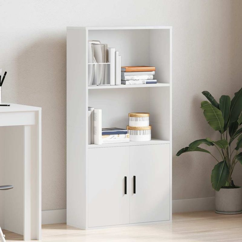 Casa si Gradina - Mobilier - Biblioteci si rafturi - Biblioteci - Biblioteca, alb, 60x24x120 cm, lemn prelucrat - Infinity.ro