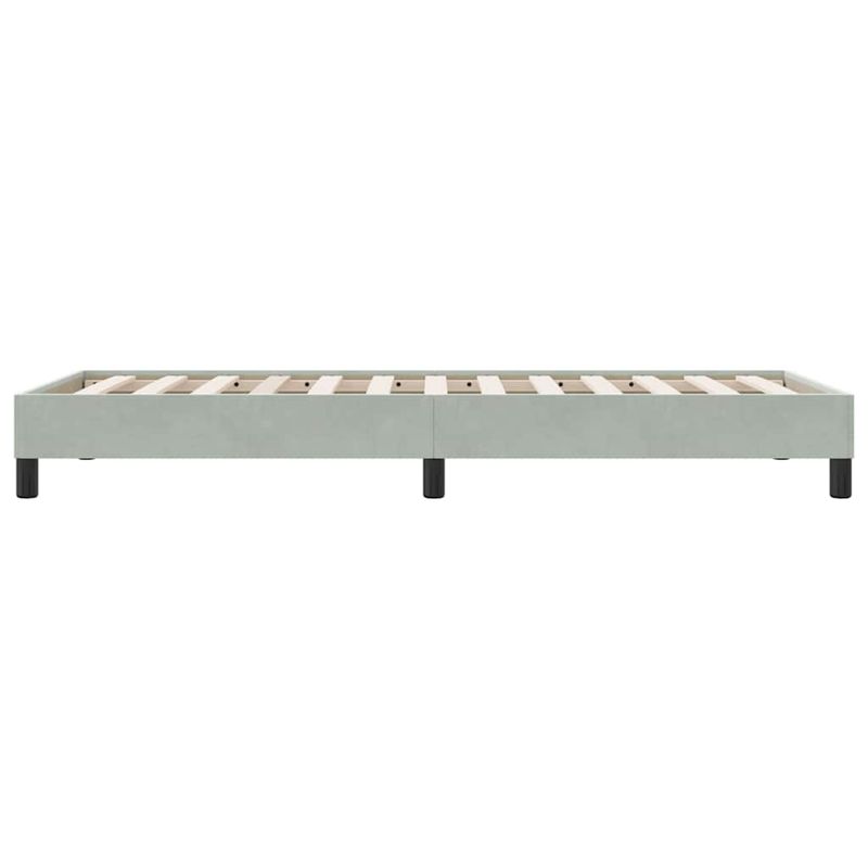 Casa si Gradina - Mobilier - Paturi si accesorii - Paturi - Cadru de pat fara saltea, gri deschis, 100x220 cm catifea - Infinity.ro