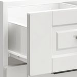 Casa si Gradina - Mobilier - Comode si corpuri - Corpuri bucatarie - Dulap baza de bucatarie „Porto” din lemn prelucrat alb lucios, mărime 40x46x81.5 cm, model 1x dulap inferior (3 sertare) - Infinity.ro