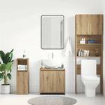 Casa si Gradina - Mobilier - Mobilier baie - Comode baie - Dulap chiuveta baie, stejar artizanal 65x33x60cm lemn prelucrat - Infinity.ro
