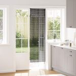 Casa si Gradina - Textile si covoare - Perdele si draperii - Perdele - Perdele usa cu insecte gri inchis 56x185 cm bambus - Infinity.ro