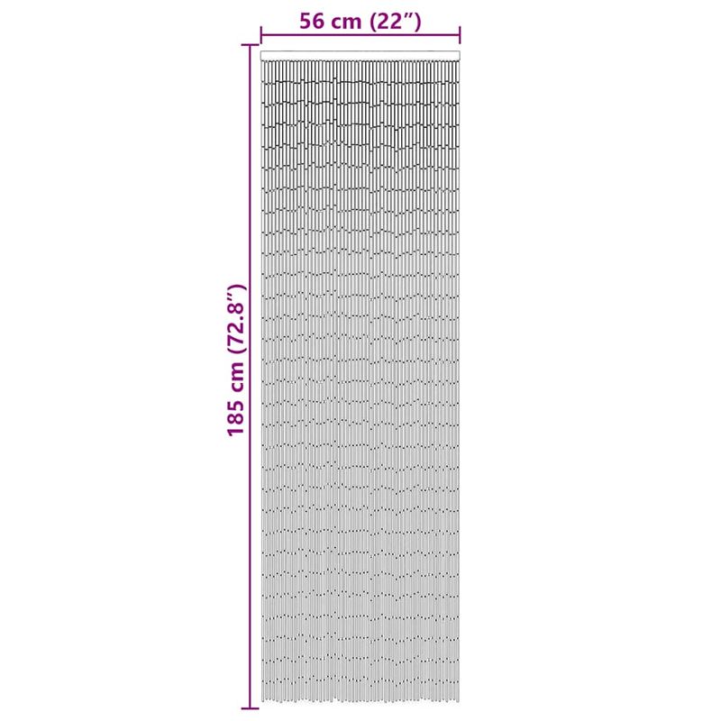 Casa si Gradina - Textile si covoare - Perdele si draperii - Perdele - Perdele usa cu insecte gri inchis 56x185 cm bambus - Infinity.ro