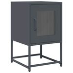 Casa si Gradina - Mobilier - Comode si corpuri - Noptiere - Noptiera, antracit, 36x39x60,5 cm, otel laminat la rece - Infinity.ro