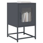 Casa si Gradina - Mobilier - Comode si corpuri - Noptiere - Noptiera, antracit, 36x39x60,5 cm, otel laminat la rece - Infinity.ro