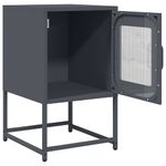 Casa si Gradina - Mobilier - Comode si corpuri - Noptiere - Noptiera, antracit, 36x39x60,5 cm, otel laminat la rece - Infinity.ro