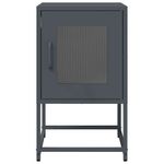 Casa si Gradina - Mobilier - Comode si corpuri - Noptiere - Noptiera, antracit, 36x39x60,5 cm, otel laminat la rece - Infinity.ro
