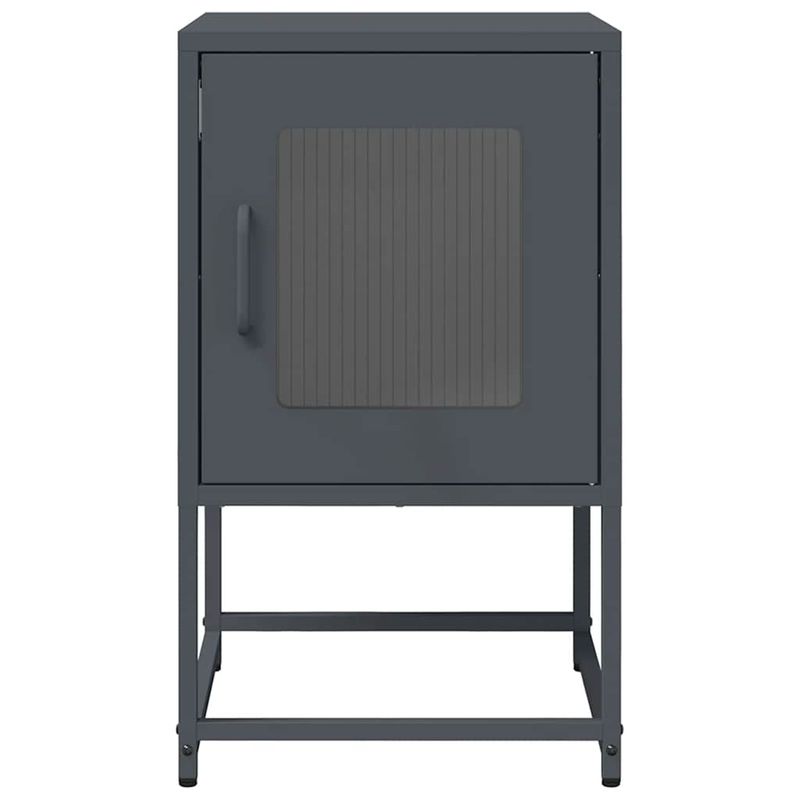Casa si Gradina - Mobilier - Comode si corpuri - Noptiere - Noptiera, antracit, 36x39x60,5 cm, otel laminat la rece - Infinity.ro