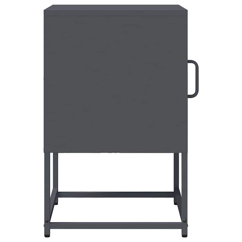 Casa si Gradina - Mobilier - Comode si corpuri - Noptiere - Noptiera, antracit, 36x39x60,5 cm, otel laminat la rece - Infinity.ro
