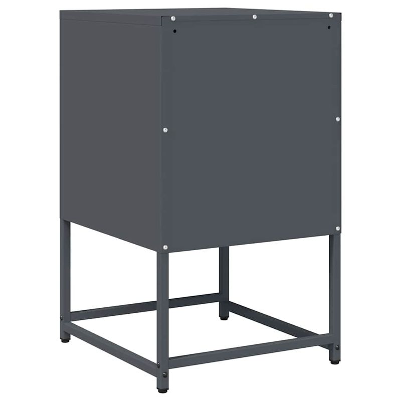 Casa si Gradina - Mobilier - Comode si corpuri - Noptiere - Noptiera, antracit, 36x39x60,5 cm, otel laminat la rece - Infinity.ro