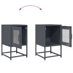 Casa si Gradina - Mobilier - Comode si corpuri - Noptiere - Noptiera, antracit, 36x39x60,5 cm, otel laminat la rece - Infinity.ro