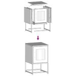 Casa si Gradina - Mobilier - Comode si corpuri - Noptiere - Noptiera, antracit, 36x39x60,5 cm, otel laminat la rece - Infinity.ro