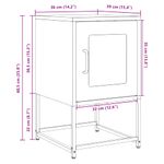 Casa si Gradina - Mobilier - Comode si corpuri - Noptiere - Noptiera, antracit, 36x39x60,5 cm, otel laminat la rece - Infinity.ro