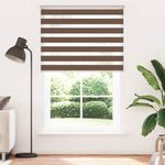 Casa si Gradina - Textile si covoare - Rulouri si jaluzele - Jaluzea tip zebra maro latime tesatura 145,9 cm poliester, mărime 150x200 cm - Infinity.ro