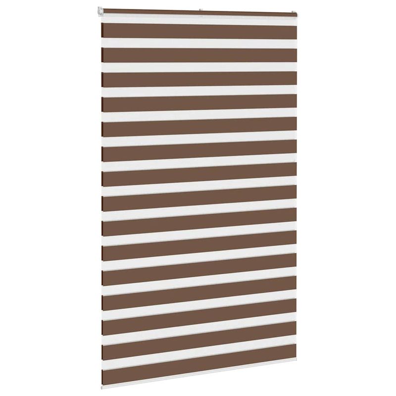 Casa si Gradina - Textile si covoare - Rulouri si jaluzele - Jaluzea tip zebra maro latime tesatura 145,9 cm poliester, mărime 150x200 cm - Infinity.ro