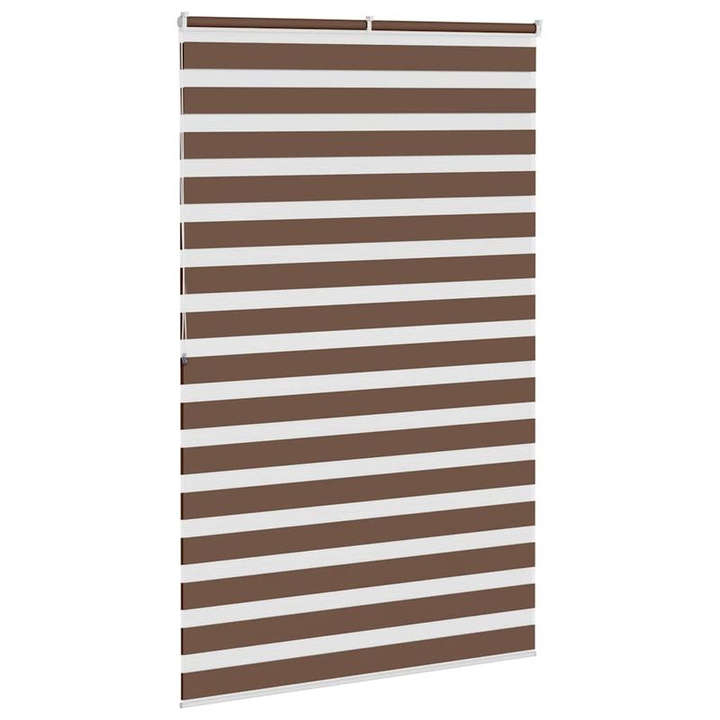 Casa si Gradina - Textile si covoare - Rulouri si jaluzele - Jaluzea tip zebra maro latime tesatura 145,9 cm poliester, mărime 150x200 cm - Infinity.ro