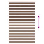 Casa si Gradina - Textile si covoare - Rulouri si jaluzele - Jaluzea tip zebra maro latime tesatura 145,9 cm poliester, mărime 150x200 cm - Infinity.ro