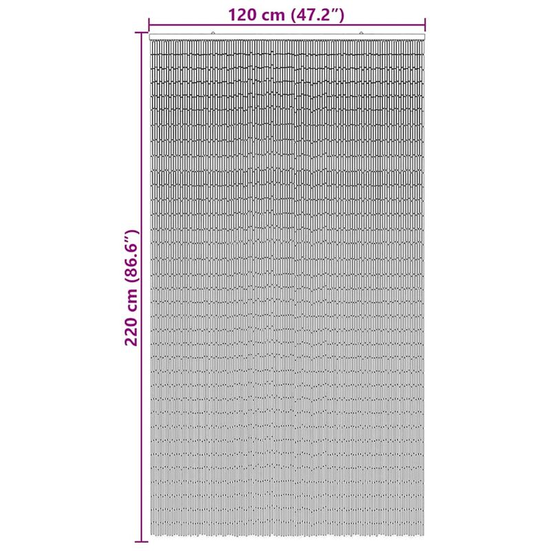 Casa si Gradina - Textile si covoare - Perdele si draperii - Perdele - Perdele usa cu insecte gri inchis 120x220 cm bambus - Infinity.ro