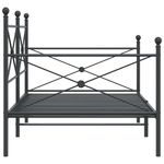 Casa si Gradina - Mobilier - Paturi si accesorii - Paturi - Pat de zi fara saltea Negru 100x190 cm Otel - Infinity.ro
