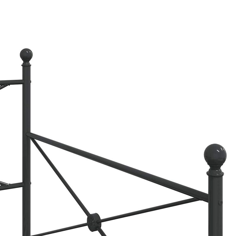 Casa si Gradina - Mobilier - Paturi si accesorii - Paturi - Pat de zi fara saltea Negru 100x190 cm Otel - Infinity.ro