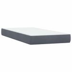 Casa si Gradina - Mobilier - Paturi si accesorii - Paturi - Pat box spring cu saltea, gri inchis, 80x220 cm, catifea - Infinity.ro