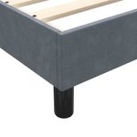 Casa si Gradina - Mobilier - Paturi si accesorii - Paturi - Pat box spring cu saltea, gri inchis, 80x220 cm, catifea - Infinity.ro