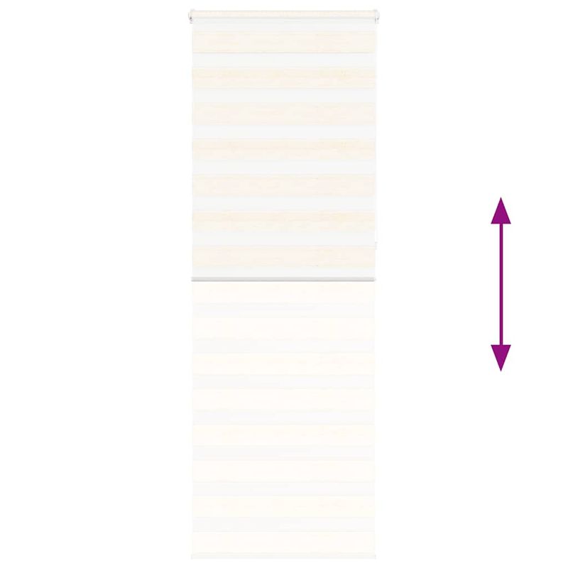 Casa si Gradina - Textile si covoare - Rulouri si jaluzele - Jaluzea tip zebra 75x230 cm latime tesatura 70,9 cm poliester, bej marmorat - Infinity.ro