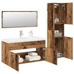 Casa si Gradina - Mobilier - Seturi de mobilier - Seturi baie - Set mobilier de baie, 4 piese, lemn vechi, lemn prelucrat - Infinity.ro